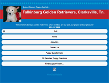 Tablet Screenshot of falkinburggoldens.com